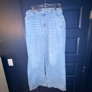 Eloquii Light Wash Wide-Leg Jeans
